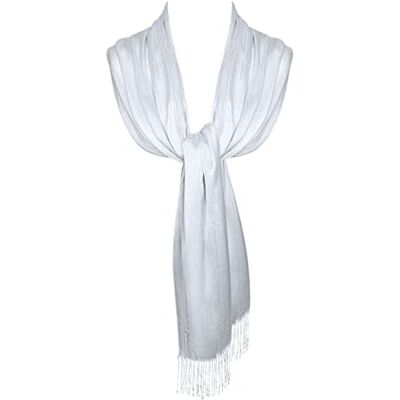TOSKATOK Ladies Womens Stylish Glitter Sparkle Evening Shawl Pashmina Wrap Stole Wedding Bridesmaid Prom Party Scarf with Tassel Finishing TOSKATOK Ladies Womens Stylish Glitter Sparkle Evening Shawl Pashmina Wrap Stole Wedding Bridesmaid Prom Party Scarf with Tassel Finishing