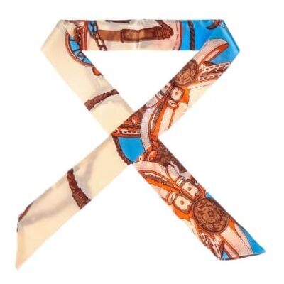 EnxJire Silk Hair Ribbon Satin Print Small Scarf Headband Women Handle Bags Narrow Long Wristband Waistband Ribbon Fashion Accessories(S10) EnxJire Silk Hair Ribbon Satin Print Small Scarf Headband Women Handle Bags Narrow Long Wristband Waistband Ribbon Fashion Accessories(S10)
