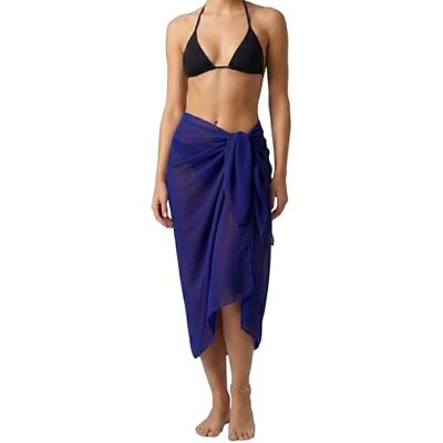 ZAKIRA Women’s Chiffon Swimsuit Cover Up Sarong – Lightweight Sheer Beach Wrap for Bikini, Pool & Vacation (Royal Blue) ZAKIRA Women’s Chiffon Swimsuit Cover Up Sarong – Lightweight Sheer Beach Wrap for Bikini, Pool & Vacation (Royal Blue)