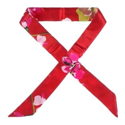 EnxJire Silk Hair Ribbon Satin Print Small Scarf Headband Women Handle Bags Narrow Long Wristband Waistband Ribbon Fashion Accessories(S14) EnxJire Silk Hair Ribbon Satin Print Small Scarf Headband Women Handle Bags Narrow Long Wristband Waistband Ribbon Fashion Accessories(S14)