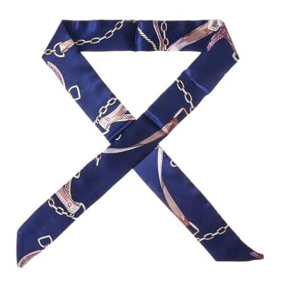 EnxJire Silk Hair Ribbon Satin Print Small Scarf Headband Women Handle Bags Narrow Long Wristband Waistband Ribbon Fashion Accessories(S02) EnxJire Silk Hair Ribbon Satin Print Small Scarf Headband Women Handle Bags Narrow Long Wristband Waistband Ribbon Fashion Accessories(S02)
