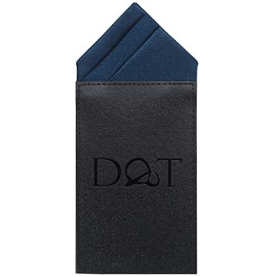 DQT Mens Plain Satin Pre-Folded One Peak Pocket Square Handkerchief Navy Blue DQT Mens Plain Satin Pre-Folded One Peak Pocket Square Handkerchief Navy Blue