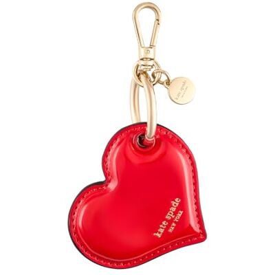Kate Spade New York AirTag Charm Keychain Heart-Shaped AirTag Holder with Luxe Gold Ring Clip for Bags, Luggage, Keys, and More Kate Spade New York AirTag Charm Keychain Heart-Shaped AirTag Holder with Luxe Gold Ring Clip for Bags, Luggage, Keys, and More