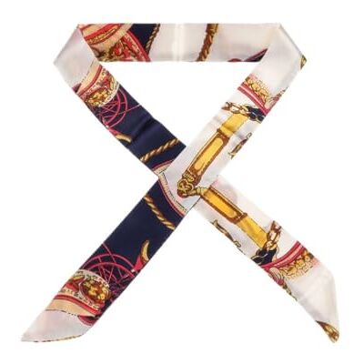 EnxJire Silk Hair Ribbon Satin Print Small Scarf Headband Women Handle Bags Narrow Long Wristband Waistband Ribbon Fashion Accessories(S09) EnxJire Silk Hair Ribbon Satin Print Small Scarf Headband Women Handle Bags Narrow Long Wristband Waistband Ribbon Fashion Accessories(S09)