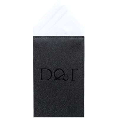 DQT Mens Plain Satin Pre-Folded One Peak Pocket Square Handkerchief White DQT Mens Plain Satin Pre-Folded One Peak Pocket Square Handkerchief White
