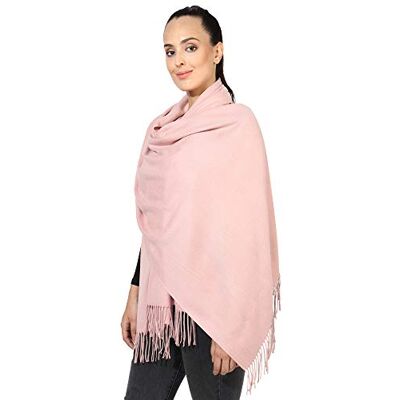 World of Shawls Pashmina Style All Seasons Handcrafted Wrap Shawl Stole Scarf (Dusky Pink) World of Shawls Pashmina Style All Seasons Handcrafted Wrap Shawl Stole Scarf (Dusky Pink)