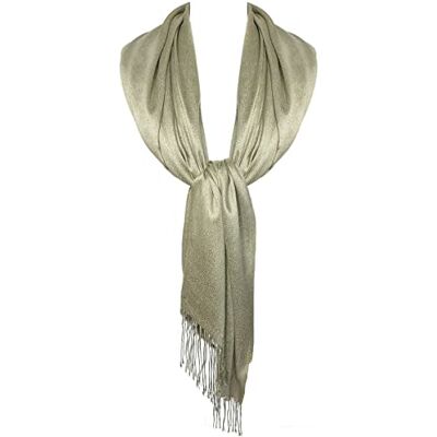 TOSKATOK Ladies Womens Stylish Glitter Sparkle Evening Shawl Pashmina Wrap Stole Wedding Bridesmaid Prom Party Scarf with Tassel Finishing TOSKATOK Ladies Womens Stylish Glitter Sparkle Evening Shawl Pashmina Wrap Stole Wedding Bridesmaid Prom Party Scarf with Tassel Finishing