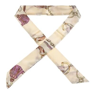 EnxJire Silk Hair Ribbon Satin Print Small Scarf Headband Women Handle Bags Narrow Long Wristband Waistband Ribbon Fashion Accessories(S03) EnxJire Silk Hair Ribbon Satin Print Small Scarf Headband Women Handle Bags Narrow Long Wristband Waistband Ribbon Fashion Accessories(S03)
