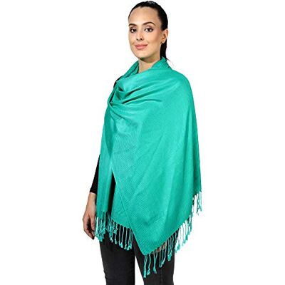 World of Shawls Pashmina Style All Seasons Handcrafted Wrap Shawl Stole Scarf (Bright Green) World of Shawls Pashmina Style All Seasons Handcrafted Wrap Shawl Stole Scarf (Bright Green)