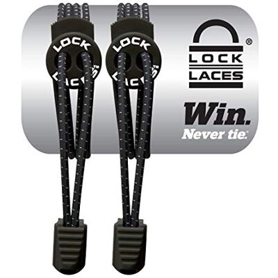 LOCK LACES Unisex's FBA_Shoe Laces (Elastic Shoelace and Fastening System) (Black), 48-Inch LOCK LACES Unisex's FBA_Shoe Laces (Elastic Shoelace and Fastening System) (Black), 48-Inch