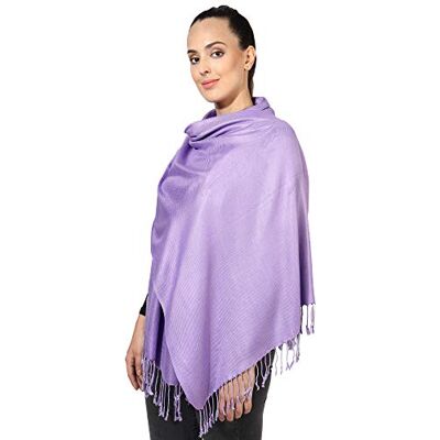 World of Shawls Pashmina Style All Seasons Handcrafted Wrap Shawl Stole Scarf (Lilac) World of Shawls Pashmina Style All Seasons Handcrafted Wrap Shawl Stole Scarf (Lilac)