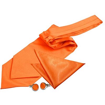 DQT Mens Plain Satin Cravat, Hanky & Cufflinks 3pc Self-Tie & Pre-Tied Plain satin 3pc set available in 30+ colours with self-tie or pre-tied styles, ideal for weddings, proms & formal occasions. DQT Mens Plain Satin Cravat, Hanky & Cufflinks 3pc Self-Tie & Pre-Tied Plain satin 3pc set available in 30+ colours with self-tie or pre-tied styles, ideal for weddings, proms & formal occasions.