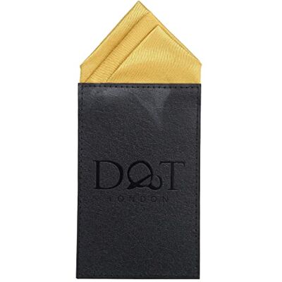 DQT Mens Plain Satin Pre-Folded One Peak Pocket Square Handkerchief Gold DQT Mens Plain Satin Pre-Folded One Peak Pocket Square Handkerchief Gold