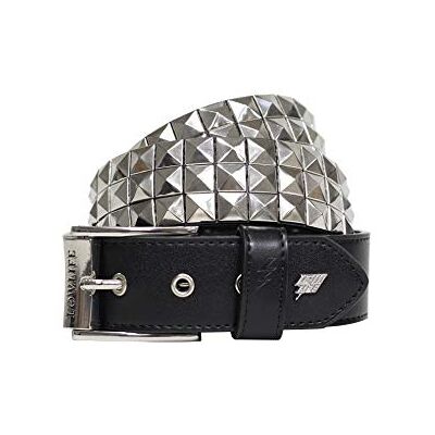 Lowlife of London Belts Triple S Studded 3 Row Pyramid Leather Belt, Studded Punk Goth Rock Pyramid Belt, Metal Stud Three Row Rivet for Men and Women Lowlife of London Belts Triple S Studded 3 Row Pyramid Leather Belt, Studded Punk Goth Rock Pyramid Belt, Metal Stud Three Row Rivet for Men and Women