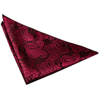 DQT Mens Paisley Floral Jacquard Pocket Square Wedding, Business & Formal Suit Handkerchief Burgundy DQT Mens Paisley Floral Jacquard Pocket Square Wedding, Business & Formal Suit Handkerchief Burgundy
