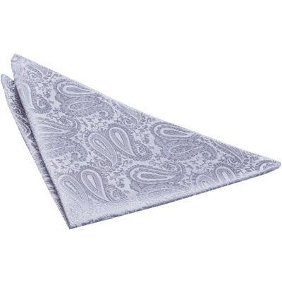 DQT Mens Paisley Floral Jacquard Pocket Square Wedding, Business & Formal Suit Handkerchief Silver DQT Mens Paisley Floral Jacquard Pocket Square Wedding, Business & Formal Suit Handkerchief Silver