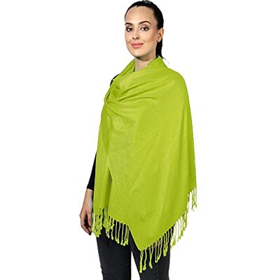 World of Shawls Pashmina Style All Seasons Handcrafted Wrap Shawl Stole Scarf (Lime Green) World of Shawls Pashmina Style All Seasons Handcrafted Wrap Shawl Stole Scarf (Lime Green)
