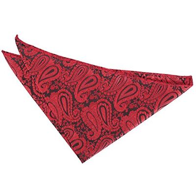 DQT Mens Paisley Floral Jacquard Pocket Square Wedding, Business & Formal Suit Handkerchief Red & Black DQT Mens Paisley Floral Jacquard Pocket Square Wedding, Business & Formal Suit Handkerchief Red & Black