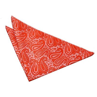 DQT Mens Paisley Floral Jacquard Pocket Square Wedding, Business & Formal Suit Handkerchief Burnt Orange DQT Mens Paisley Floral Jacquard Pocket Square Wedding, Business & Formal Suit Handkerchief Burnt Orange