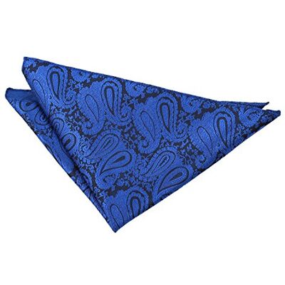 DQT Mens Paisley Floral Jacquard Pocket Square Wedding, Business & Formal Suit Handkerchief Royal Blue DQT Mens Paisley Floral Jacquard Pocket Square Wedding, Business & Formal Suit Handkerchief Royal Blue
