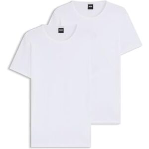 Boss Mens TShirtRN 2P Modern Two-Pack of Underwear T-Shirts in Stretch Cotton White Boss Mens TShirtRN 2P Modern Two-Pack of Underwear T-Shirts in Stretch Cotton White