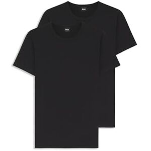 Boss Mens TShirtRN 2P Modern Two-Pack of Stretch-Cotton Underwear T-Shirts with Logo Boss Mens TShirtRN 2P Modern Two-Pack of Stretch-Cotton Underwear T-Shirts with Logo