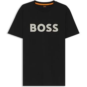 Boss Mens Thinking 1 Cotton-Jersey T-Shirt with Rubber-Print Logo Boss Mens Thinking 1 Cotton-Jersey T-Shirt with Rubber-Print Logo