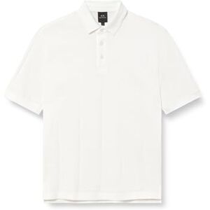 Armani Exchange Men's The Grid, Sustainable, All Over Tonal Logo Polo Shirt, Off White, XS Armani Exchange Men's The Grid, Sustainable, All Over Tonal Logo Polo Shirt, Off White, XS