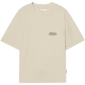 JACK & JONES Men's Jorroxbury Type Tee Ss Crew Neck, Antique White, L JACK & JONES Men's Jorroxbury Type Tee Ss Crew Neck, Antique White, L