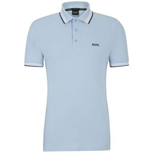 Boss Mens Paddy Contrast-Logo Paddy Polo Shirt in Cotton piqué Boss Mens Paddy Contrast-Logo Paddy Polo Shirt in Cotton piqué
