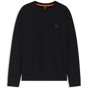 Boss Mens Westart Cotton-terry relaxed-fit sweatshirt with logo patch Boss Mens Westart Cotton-terry relaxed-fit sweatshirt with logo patch