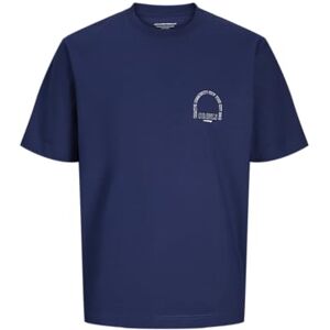JACK & JONES Men's Jorroxbury Collage Tee Ss Crew Neck T-Shirt, Ocean Cavern, XL JACK & JONES Men's Jorroxbury Collage Tee Ss Crew Neck T-Shirt, Ocean Cavern, XL