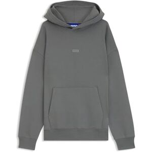 Hugo Boss Mens Nazardo Cotton-terry loose-fit hoodie with logo details Hugo Boss Mens Nazardo Cotton-terry loose-fit hoodie with logo details