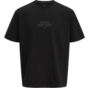 JACK & JONES Men's Jcoconcrete Tonal Tee Ss Crew Neck, Black, XXL JACK & JONES Men's Jcoconcrete Tonal Tee Ss Crew Neck, Black, XXL