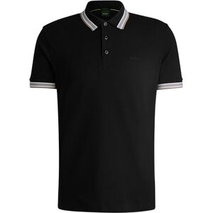 Boss Mens Paddy Contrast-Logo Paddy Polo Shirt in Cotton piqué Boss Mens Paddy Contrast-Logo Paddy Polo Shirt in Cotton piqué