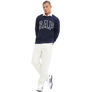 GAP Men's Logo Fleece Crew Sweatshirt Hooded, Tapestry Navy, L GAP Men's Logo Fleece Crew Sweatshirt Hooded, Tapestry Navy, L
