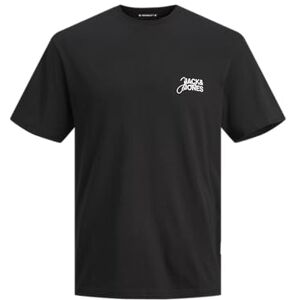 JACK & JONES Men's Joraruba AOP Back Tee SS Crew T-Shirt, Black, L JACK & JONES Men's Joraruba AOP Back Tee SS Crew T-Shirt, Black, L