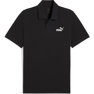 Puma ESS No. 1 Logo Pique Polo Black Puma ESS No. 1 Logo Pique Polo Black