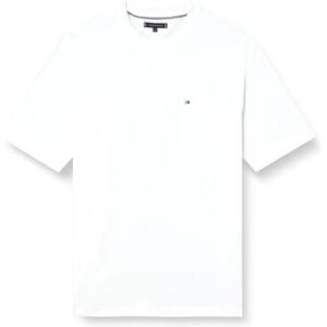 Tommy Hilfiger Men’s Short Sleeve Essential Solid T-Shirt with Chest Pocket, White (White), 5XL Tommy Hilfiger Men’s Short Sleeve Essential Solid T-Shirt with Chest Pocket, White (White), 5XL