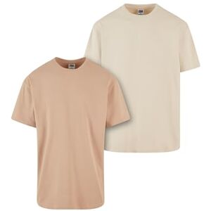 Urban Classics Men's Tb1778a-Heavy Oversized Tee 2-Pack T-Shirt, Union Beige+Sand, M Urban Classics Men's Tb1778a-Heavy Oversized Tee 2-Pack T-Shirt, Union Beige+Sand, M