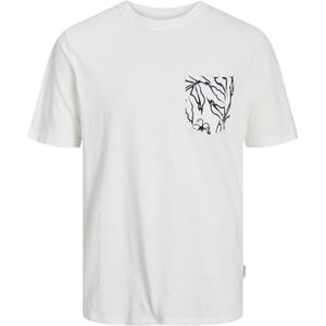 JACK & JONES Men's Jorlafayette Pocket Tee Ss Crew Neck T-Shirt, Cloud Dancer, S JACK & JONES Men's Jorlafayette Pocket Tee Ss Crew Neck T-Shirt, Cloud Dancer, S