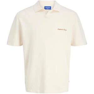 JACK & JONES Men's Jornorrebro Light Knit Ss Polo Sn, Sea Salt, XL JACK & JONES Men's Jornorrebro Light Knit Ss Polo Sn, Sea Salt, XL