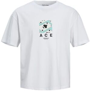 JACK & JONES Men's Jorblockpop Tee Ss Crew Neck Tg T-Shirt, Bright White, XS JACK & JONES Men's Jorblockpop Tee Ss Crew Neck Tg T-Shirt, Bright White, XS