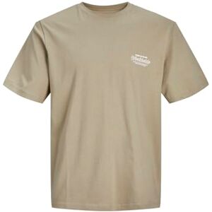 JACK & JONES Men's Jorsequoia Back Tee Ss Crew Neck T-Shirt, Italian Straw, S JACK & JONES Men's Jorsequoia Back Tee Ss Crew Neck T-Shirt, Italian Straw, S