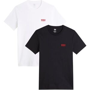 Levi's Men's 2-Pack Crewneck Graphic Tee T-Shirt, Chesthit White / Caviar, S Levi's Men's 2-Pack Crewneck Graphic Tee T-Shirt, Chesthit White / Caviar, S