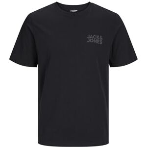 JACK & JONES Men's Jjecorp Logo Tee SS O-Neck Noos T-Shirt, Black/Detail:Small Print/Black, XXL JACK & JONES Men's Jjecorp Logo Tee SS O-Neck Noos T-Shirt, Black/Detail:Small Print/Black, XXL
