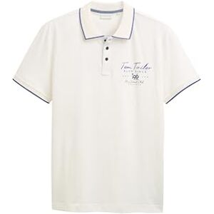 TOM TAILOR Men's 1046735 Polo Shirt, 10332-Off White, M TOM TAILOR Men's 1046735 Polo Shirt, 10332-Off White, M