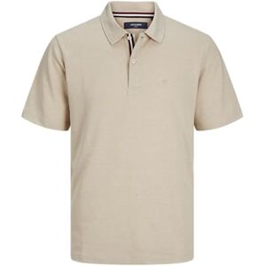 JACK & JONES Men's Jprblubenjamin SS Polo Sg Shirt, Moonbeam, M JACK & JONES Men's Jprblubenjamin SS Polo Sg Shirt, Moonbeam, M