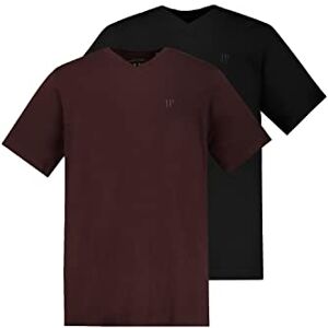 JP 1880 Menswear Big & Tall Plus Size L-8XL 2-Pack Basic Black V-Neck Tees Burgundy 8XL 711318110-8XL JP 1880 Menswear Big & Tall Plus Size L-8XL 2-Pack Basic Black V-Neck Tees Burgundy 8XL 711318110-8XL