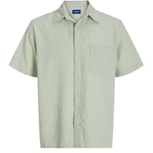 JACK & JONES Men's Joralmeria Structure Shirt Ss, Celadon Tint, XL JACK & JONES Men's Joralmeria Structure Shirt Ss, Celadon Tint, XL
